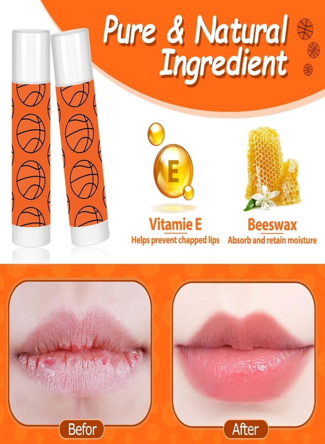 AKAIXI 12 Pack Basketball Lip Balm for Basketball Theme Party Bulk Gifts,Beeswax Moisturizing Lip Balm,Vanilla Flavor Plumping Chapstick for Soccer Team Girls kids Men Women Sports Lovers - Image 3